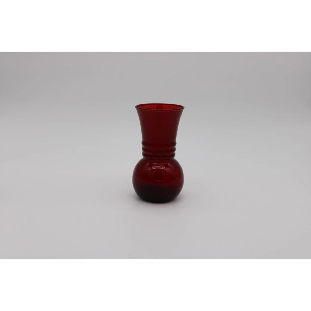 Anchor Hocking Ruby Red Vase Tall Bud Vase
